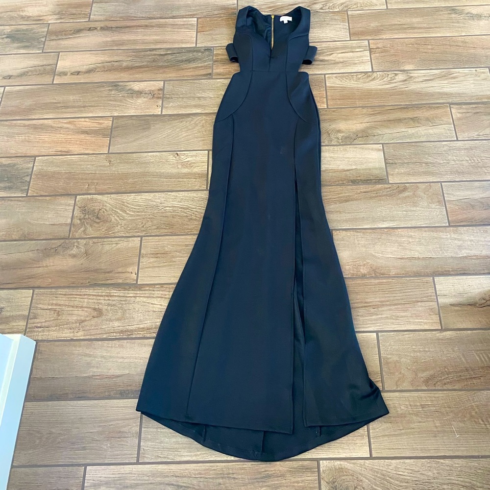 Black High Slit Mermaid Prom Dress, Never Worn
